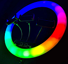 ОПТ Кільцева світлодіодна селфи лампа RGB MJ14 14 см 15 колірних схем і 10 ступенів яскравості, фото 2