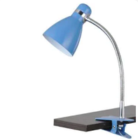 Настольная лампа E27 LMN103 с зажимом синий