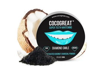 Зубний порошок Cocogreat для вибілювання зубів кокосовим вугіллям 60 ml (KG-2173)