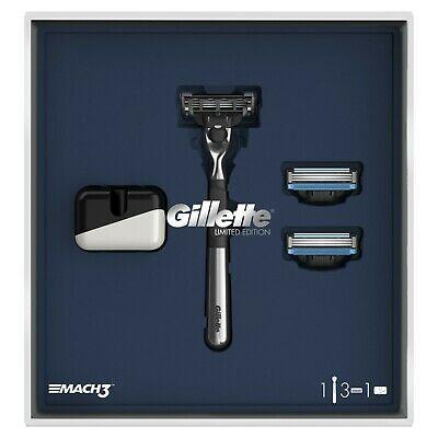 Подарунковий набір Gillette Mach3 Limited Edition, бритва (3 касети) + підставка, фото 1