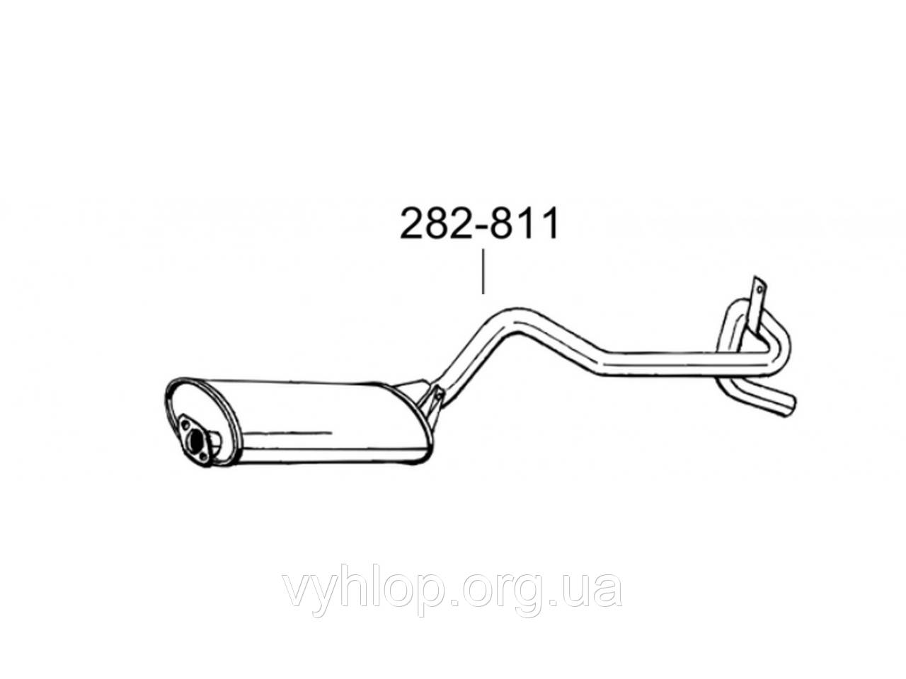 Глушник задній Мітсубісі Л200 (Mitsubishi L200) 92-97 (282-811) Bosal