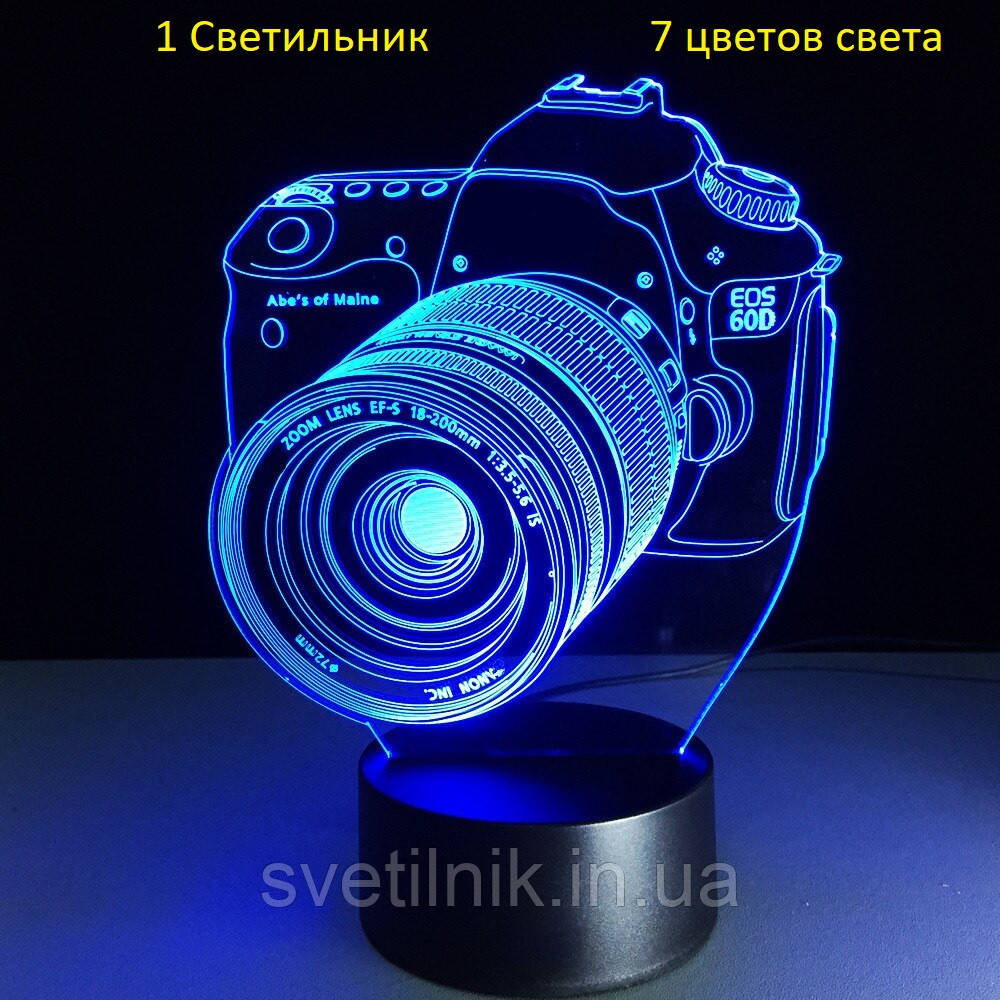 3D Світильник, "Фотоапарат", оригінальні Подарунки для чоловіків, Чоловікові подарунок на день народження