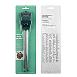 Вимірювач кислотності pH, вологості, освітленості грунту ЕТП-301 (3 в 1), фото 9