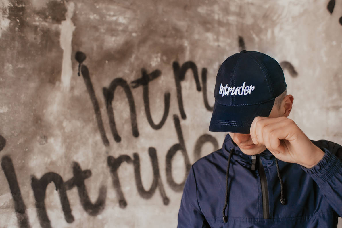 Кепка Intruder чоловіча | жіноча синя брендовий бейсболка + Фірмовий подарунок, фото 2