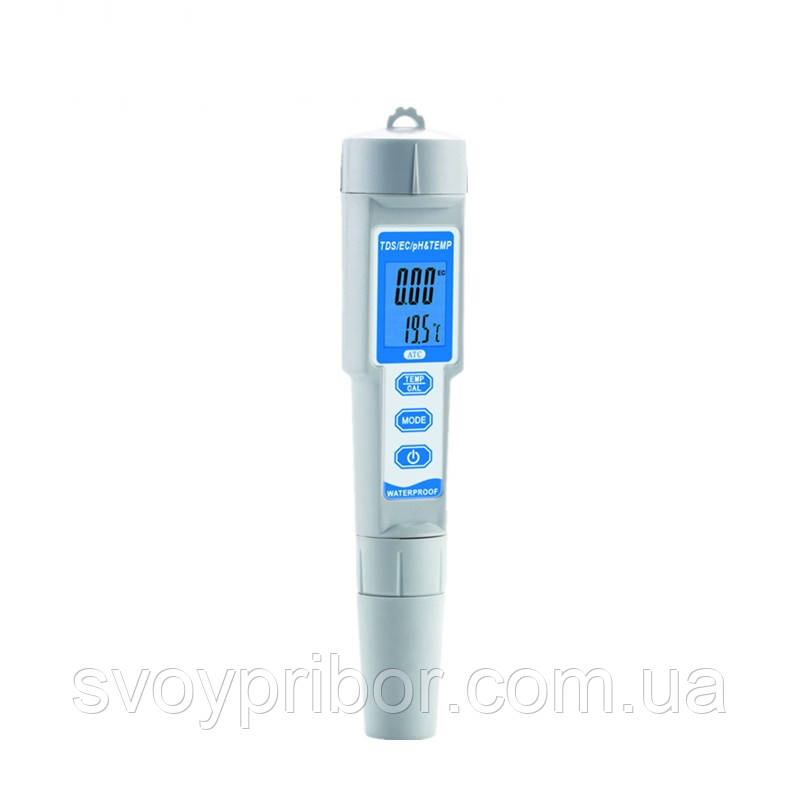 Комбінований рН/TDS/ЄС/Temp рН-3508 (вологозахищений, змінним електродом, АТС), фото 1