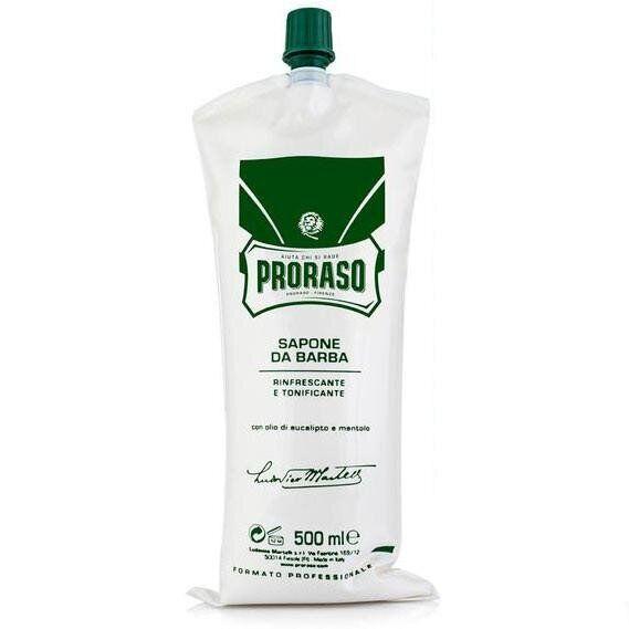 Крем для гоління з ментолом і евкаліптом Proraso Barber size 500 мл