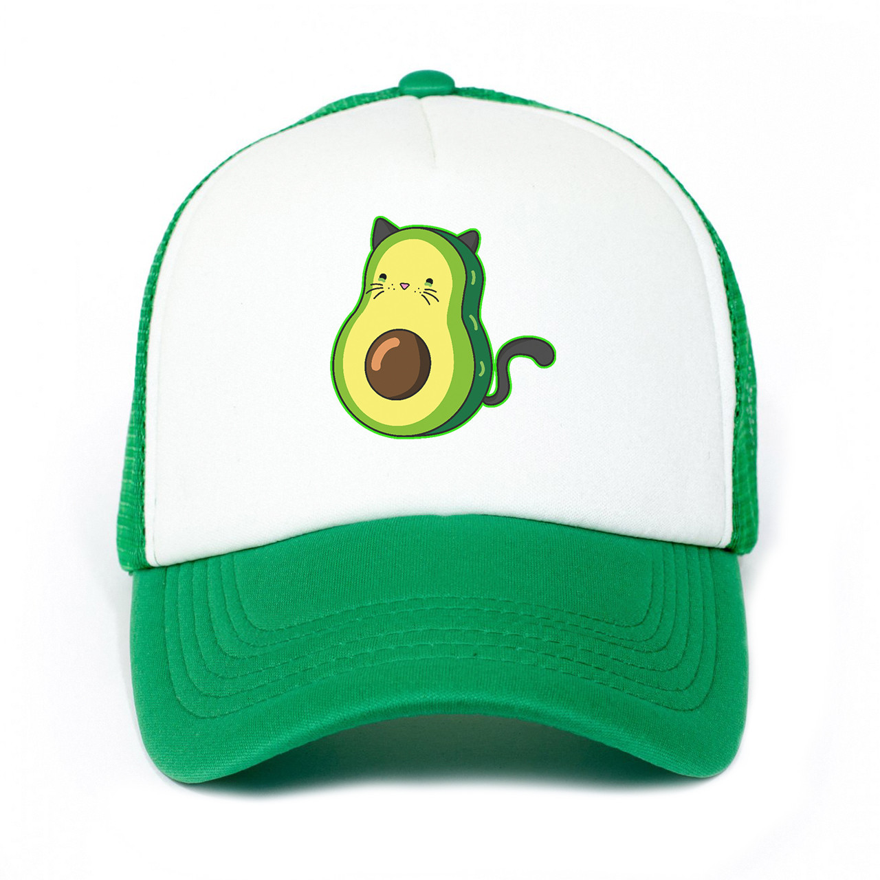 Кепка Тракер бейсболка дитяча Авокадо Котик (Avocado Cat)