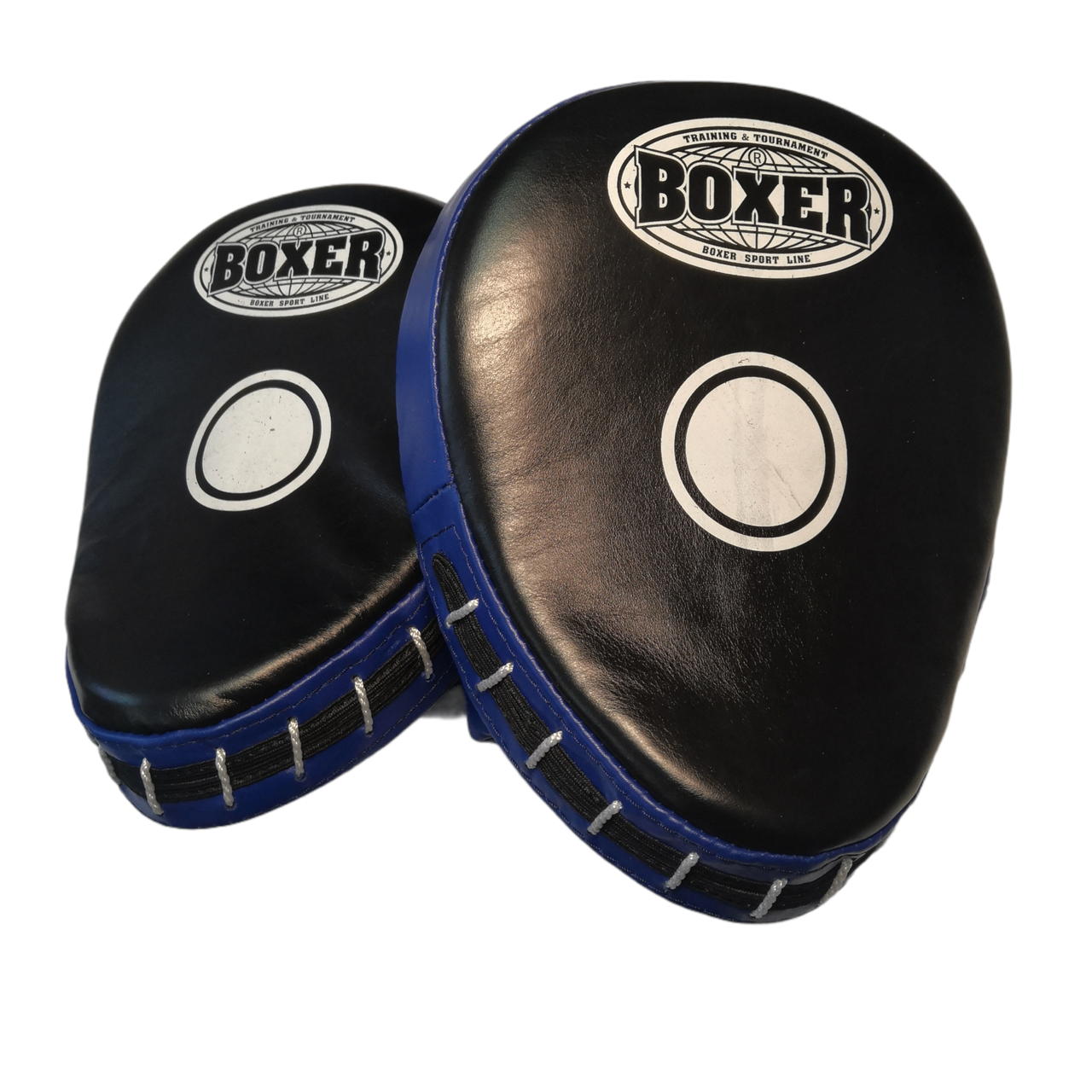 Лапи боксерські шкіра, сині BOXER