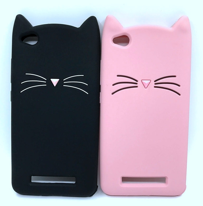 3D Чохол для Xiaomi Redmi 5A / Redmi Go Котик з вушками і вусиками, фото 1