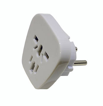 Перехідник AC шт.EURO-гн.універ. HQ білий ZLA0567F