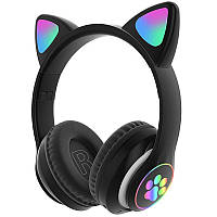 Наушники беспроводные Bluetooth Wireless Headset Cat ZTN-28 кошачьи ушки настоящее фото