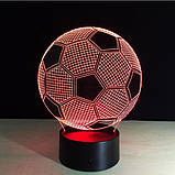 3D Світильник, "М'яч", Оригінальні подарунки чоловікові на день народження, Подарунок чоловікові на день народження, фото 4