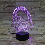 3D Світильник, "Навушники", Оригінальні подарунки чоловікові на день народження, Подарунок чоловікові на день народження, фото 5