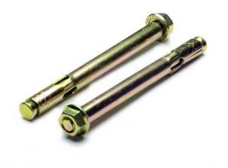 Анкер однораспорний 12x75 M10 з гайкою жовтий цинк  60 шт, фото 1