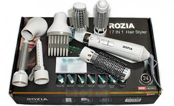 Фен щетка расческа выпрямитель для укладки волос 7в1 Rozia Rozia HC8110 500W Белая