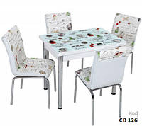 Комплект кухонний стіл і стільці 4 шт 60х90 СВ 126 СК