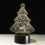 3D Світильник, "Ялинка", Незвичайні новорічні подарунки, Прикольний подарунок на новий рік, Цікаві ідеї, фото 3