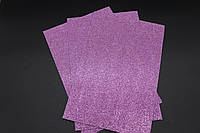 Фиолетовый Фоамиран для рукоделия глиттерный 2мм Foamiran с глиттером . 30х20см с блестками