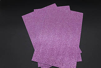 Фіолетовий Фоаміран для рукоділля гліттерний 2мм Foamiran з глітером . 30х20см з блискітками