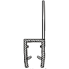 Ущільнювач для душової кабіни, чорний ( ФС0308 БЛ ) довжиною 2.2 м, фото 5