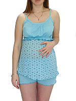 Пижама для беременных и кормящих "Spring" голубая