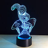 3D Світильник, "Людина павук" Ідеї подарунків для хлопчиків, Подарунки дівчатам, Новий рік подарунки дітям, фото 4