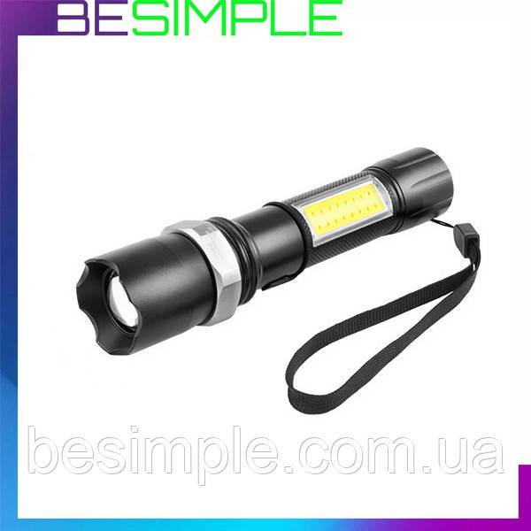 Универсальный Фонарик BL W546 + COB, фото 1