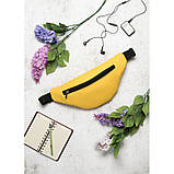 Жіноча світло-бежева (тілесна) поясна, наплічна сумка бананка на пояс через плече матова екошкіра, фото 5
