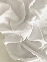 Муслін (бавовняна тканина) жатка білий однотон (ширина 1,35 м) (2)