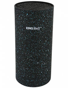 Колода для ножів пластикова чорна KingHoff KH-1091 11 х22 см