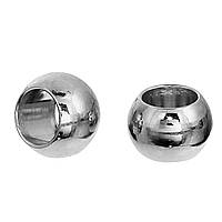 Намистина Гладка Нержавіюча сталь Сфера Колір Метал 5 мм Діаметр 3.2 мм