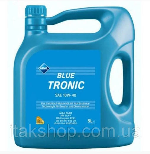 Напівсинтетичне моторне масло Aral BlueTronic 10W-40 5л