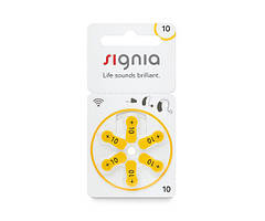 Батарейки для слуховых аппаратов Signia 10 (Германия), Комплект 30 шт.