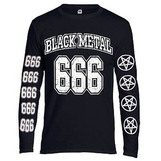 Футболка довгий рукав BLACK METAL 666, фото 2