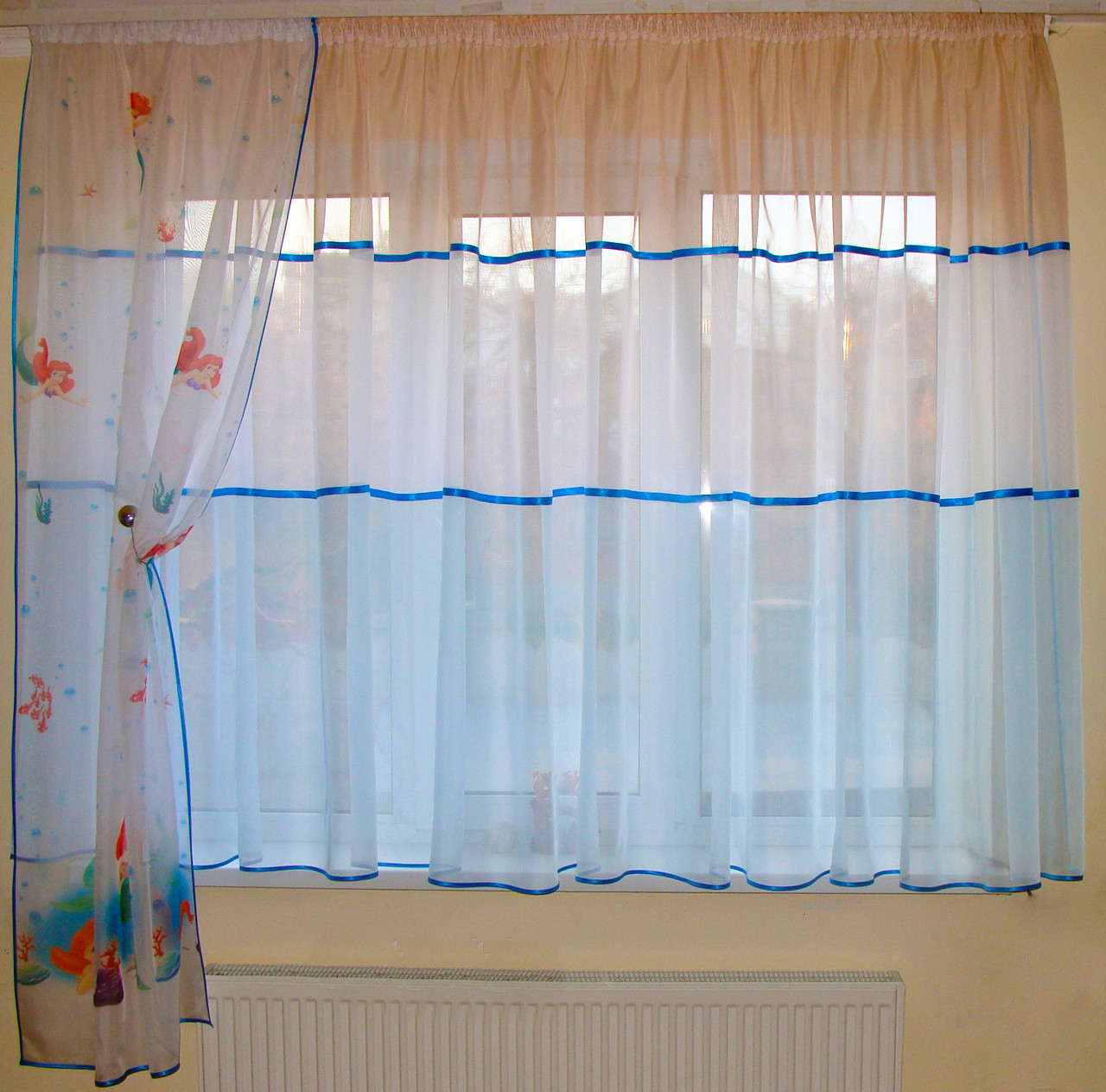 Комплект тюль Русалки до підвіконня, фото 1