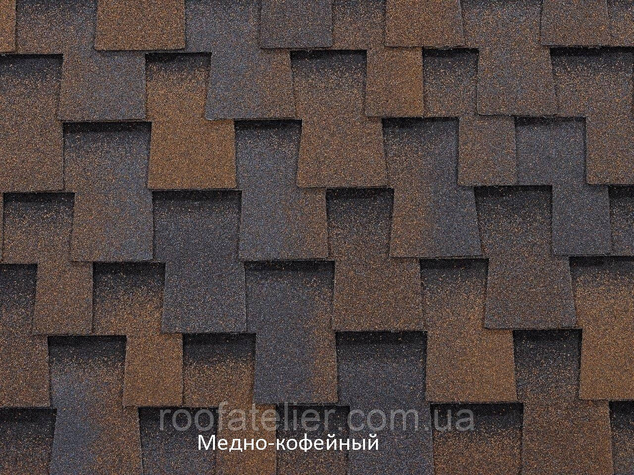 Бітумна черепиця BTM / БТМ Dragon Flex мідно-кавовий (СБС модифікована)