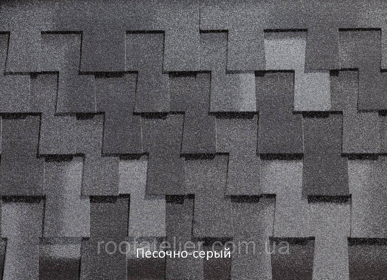 Бітумна черепиця BTM / БТМ Туреччина Dragon Flex пісчано сірий, фото 1