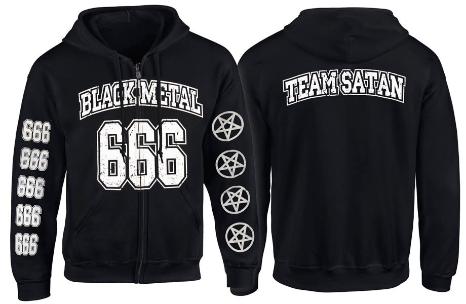 Толстовка на блискавці BLACK METAL 666