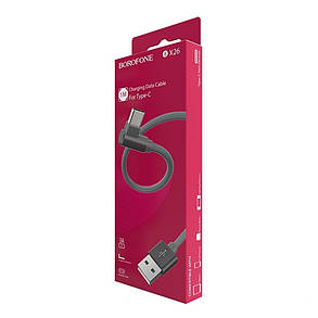 USB кабель Borofone BX26 Type-C 1m серый, фото 2