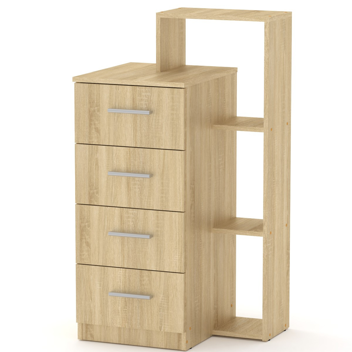 Комод 4-1П дуб сонома Компаніт (60х47х110 см), фото 1