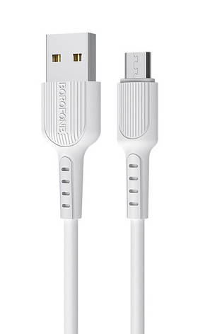 Кабель для зарядки телефона/ смартфона Borofone BX16 Easy USB - Micro-USB 2 А 1 м Білий, фото 1
