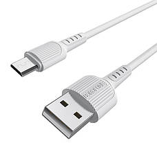 Кабель для зарядки телефона/ смартфона Borofone BX16 Easy USB - Micro-USB 2 А 1 м Білий, фото 3