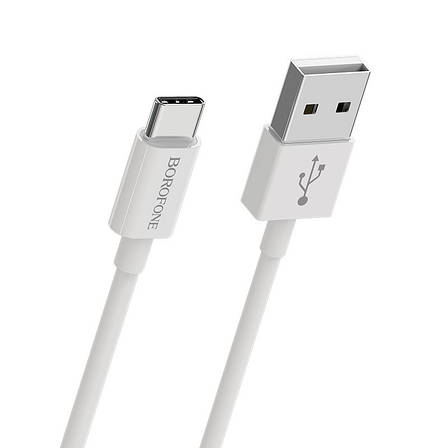 Кабель для зарядки телефона/ смартфона Borofone BX22 Bloom USB - Type-C 2 А 1 м Білий, фото 1