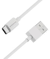 Кабель для зарядки телефона/ смартфона Borofone BX22 Bloom USB - Type-C 2 А 1 м Білий, фото 6