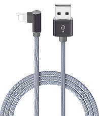 Кабель для зарядки телефона/ смартфона Borofone BX26 Express USB - Lightning 2.4 А 1 м Сірий, фото 3
