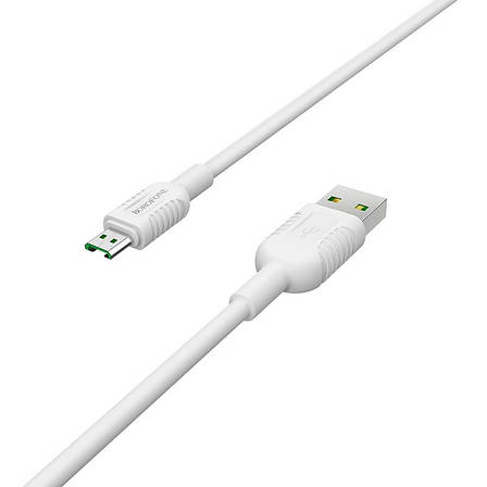Кабель для зарядки телефона/ смартфона Borofone BX33 Billow USB - Micro-USB 4 А 1.2 м Білий, фото 1