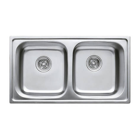 Мийка кухонна HB 78x43 DOUBLE (decor) (HB0567), фото 1