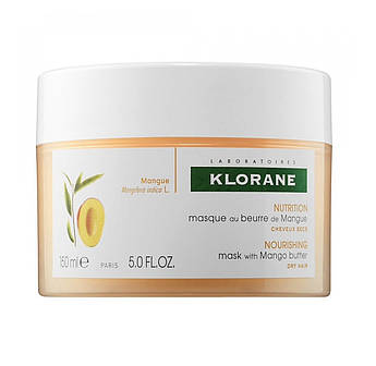 Восстанавливающая маска для сухих волос с маслом манго Klorane Hair Mask with Mango Butter 150 мл