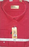 Рубашка мужская LViktor vd-0058 красная в полоску классическая с длинным рукавом