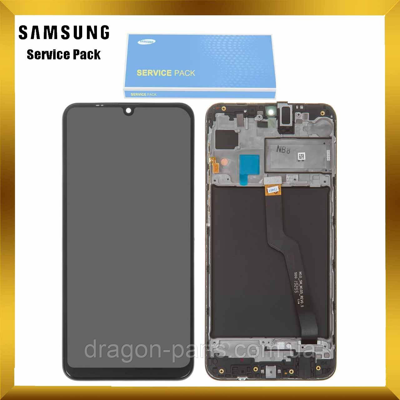 Дисплей Samsung M105 Galaxy M10 2019 з сенсором в рамці Чорний Black оригінал , GH82-18685A